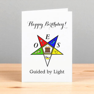 OES Eastern Star Sister Mauerwerk Geburtstag Dankeskarte
