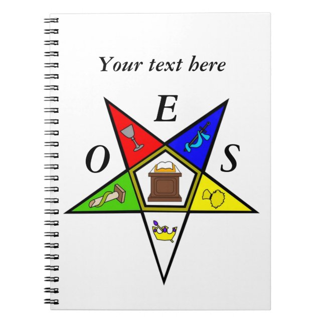 OES Eastern Star Sister Mauerwerk Notizblock (Vorderseite)