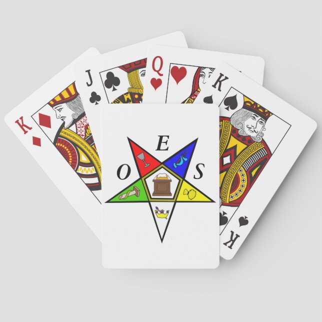 OES Eastern Star Sister Mauerwerk Spielkarten (Rückseite)