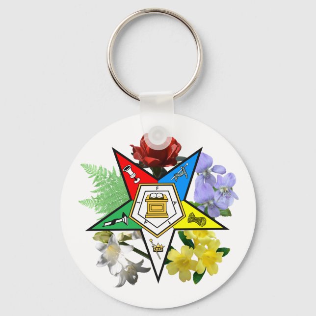 OES Floral Emblem Schlüsselanhänger (Vorderseite)