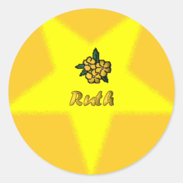 OES Floral Star Point Sticker - Ruth (Vorderseite)