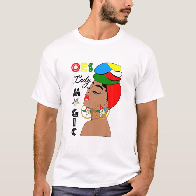 OES Lady Magic Sisters Sistar Eastern Star Valenti T-Shirt (Vorderseite)