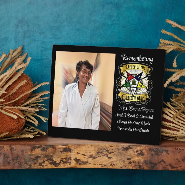 OES Loved, Missed & Cherished Memorial Plaque Fotoplatte (Seite)