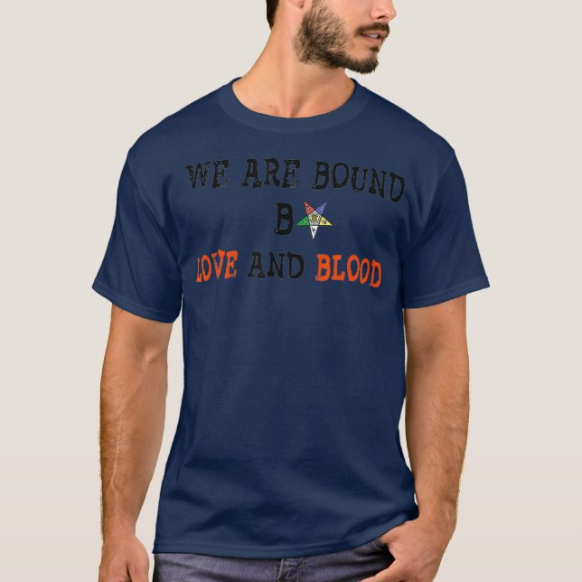 OES Masonic gebunden an Liebe und Blut T-Shirt (Vorderseite)
