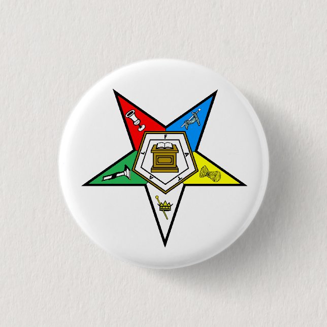 OES Order of the Eastern Star Button (Vorderseite)