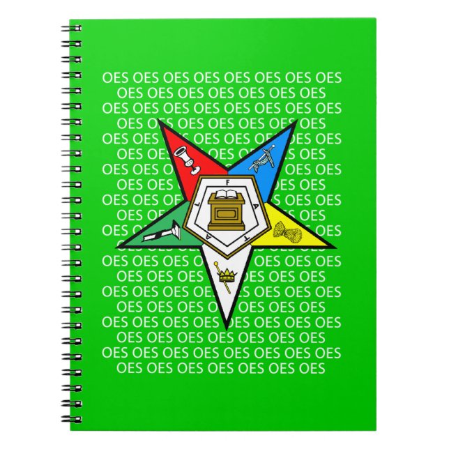 OES Order of the Eastern Star Notebook Notizblock (Vorderseite)