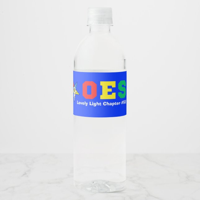 OES Reihenfolge der Wasser-Flaschen-Labels der Eas (Vorderseite)