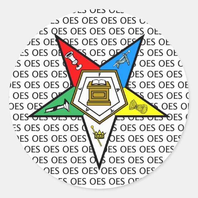 OES-Reihenfolge des Oststernaufklebers Runder Aufkleber (Vorderseite)