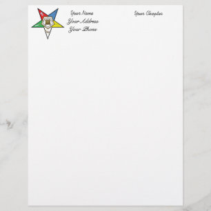 OES Stern-Briefpapier Briefkopf