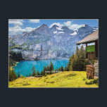 Oeschinen-See, Schweiz Postkarte<br><div class="desc">Landschaftliches Foto des Oeschinen Sees in Bergsee,  Schweiz</div>