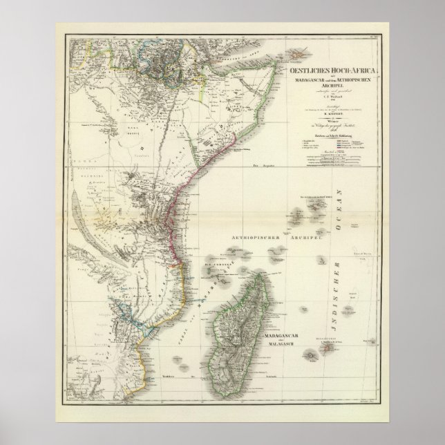 Oest HochAfrika - Ostafrika Poster (Vorne)