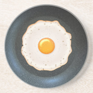 Oeuf au plat dans la casserole - dessous de verre