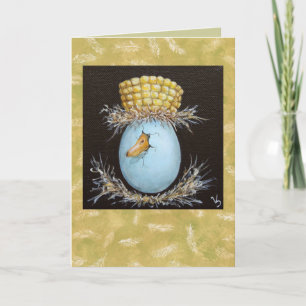 oeuf de mallard avec maïs berceau carte de casquet