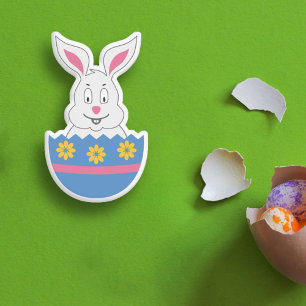 Oeuf de Pâques décoré avec Sticker Bunny