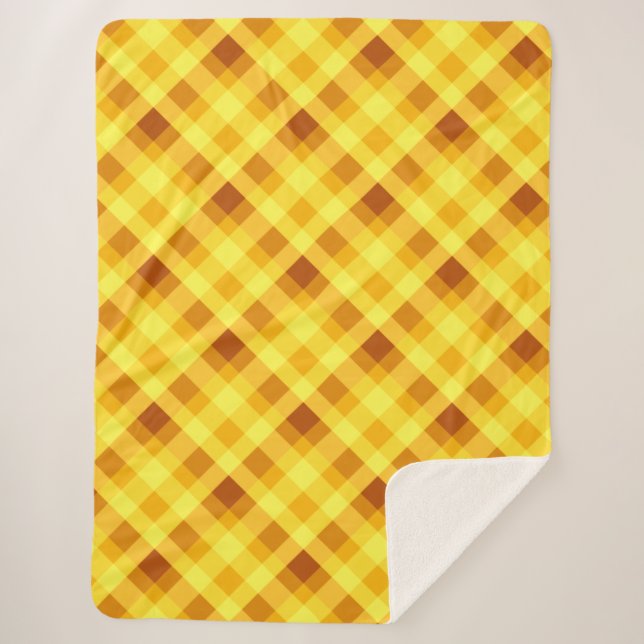Oeuf mignon Jaune Plaid Grande couverture Sherpa (Devant)