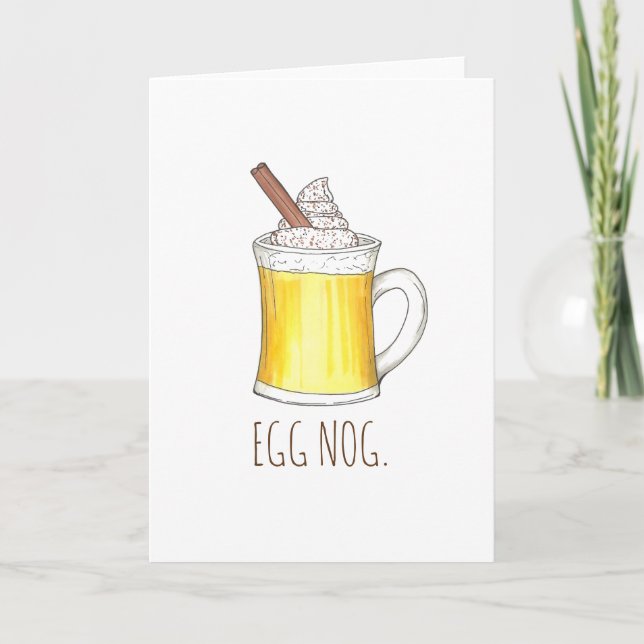 Oeuf Nog Eggnog Festig Carte de Noël (Devant)