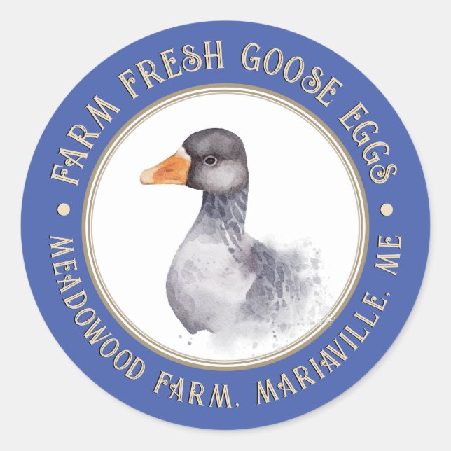 Oeufs bleus fantaisie Carton Étiquette Canard ou O (Devant)