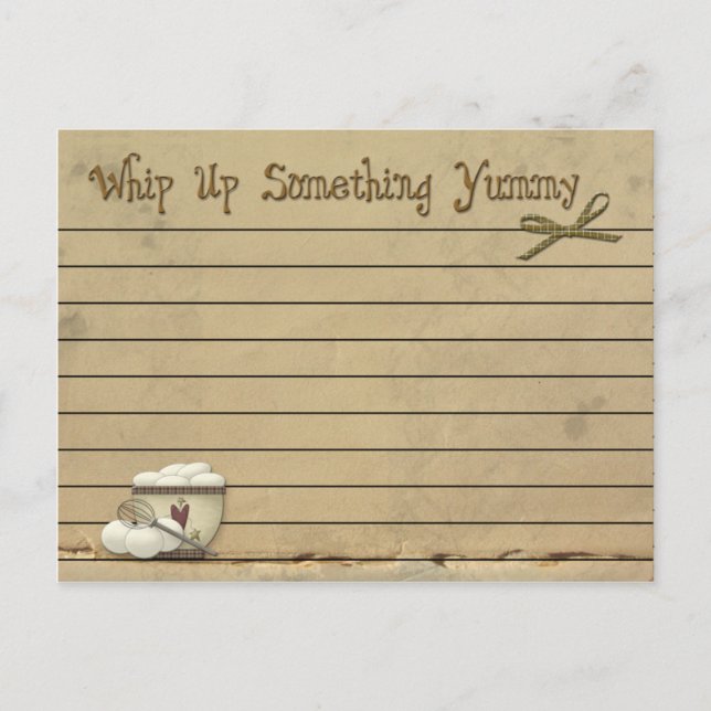 OEufs de carte de recette (Devant)