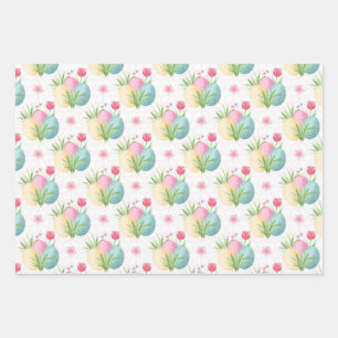 OEufs de Pâques Enveloppement Papier Feuille plate