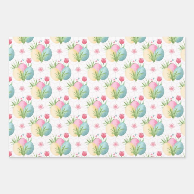 OEufs de Pâques Enveloppement Papier Feuille plate (Devant)