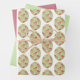 OEufs de Pâques floraux : Papier d'enveloppement d
