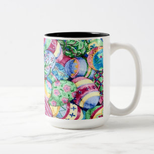 OEufs de Pâques peints colorés Mug de café