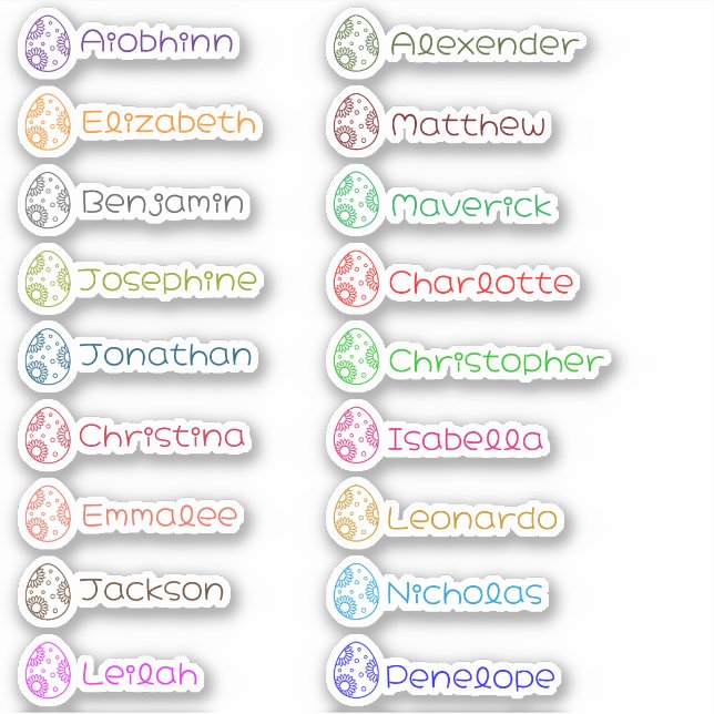 OEufs de Pâques Personnalisé Stickers Plusieurs No (Devant)