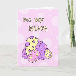 Oeufs de Pâques rose Bonne Carte de la Nuit de Pâq