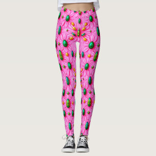 ŒUFS DE PÂQUES ~ Rose Floral 3D ~ Leggings