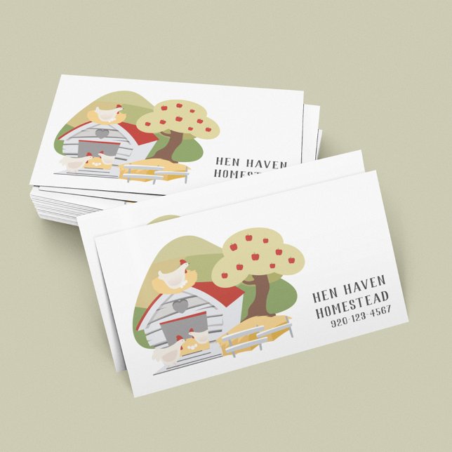 OEufs de poules de poulet QRCode Carte de visite (Créateur téléchargé)