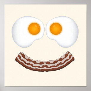 Oeufs et Bacon Grin Poster