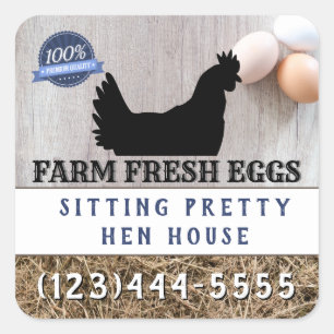 OEufs Fraîches À Vendre Étiquettes