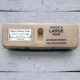 Oeufs frais de ferme personnalisés Étiquette de po