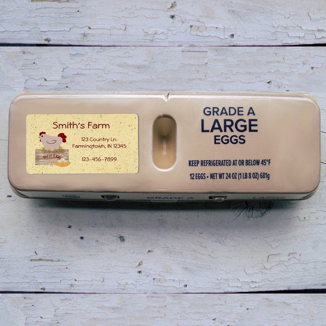 Oeufs frais Étiquette personnalisé (Créateur téléchargé)