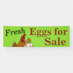 Oeufs frais personnalisés à vendre bannière person
