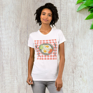 Oeufs Frits Sur Une Plaque T-shirt Femme