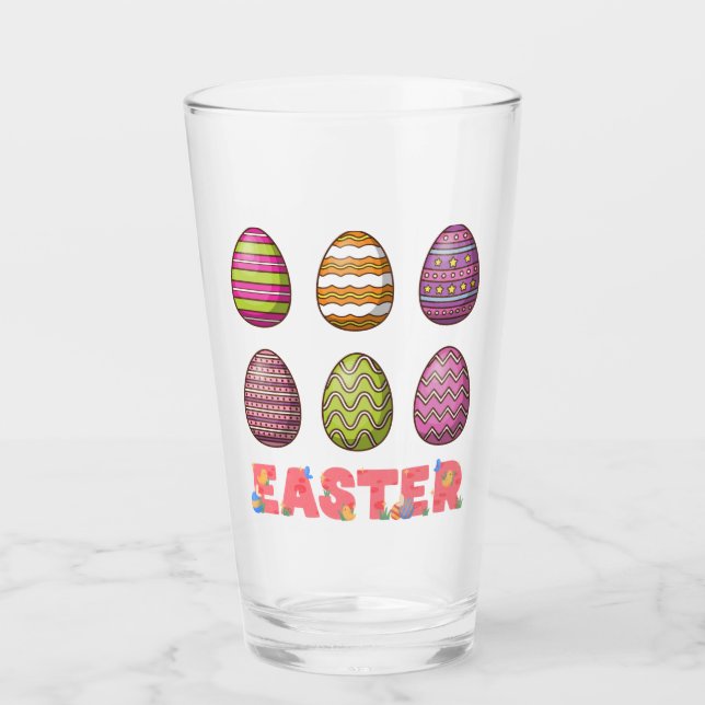 Oeufs Joyeux Coupe de verre de Pâques (Devant)