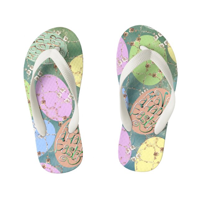 Oeufs Roses de Pâques paire de tongs (Semelle)