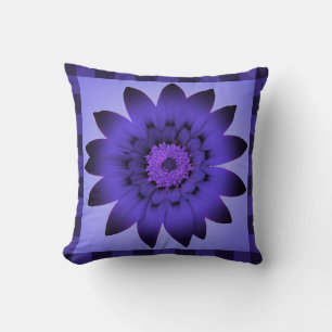 Oeuvre aux fleurs violettes - Coussin