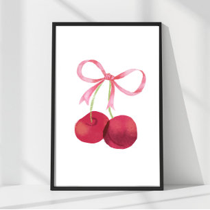 Œuvre d'art murale Cherry & Bow – Affiche 4x6