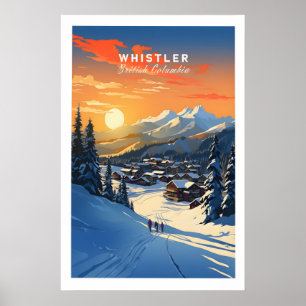 Œuvre d'art murale de Whistler Impression de ski 1