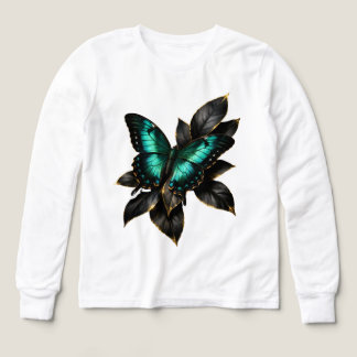 Œuvre d'art murale en acrylique papillon sarcelle