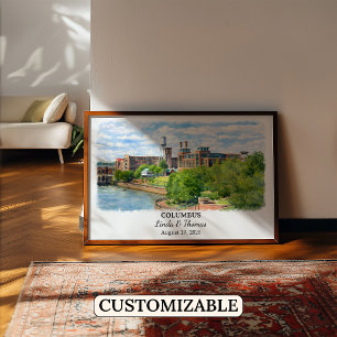 Œuvre d'art personnalisée de Columbus, Affiche de