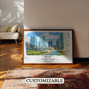 Œuvre d'art personnalisée de Miami, Affiche de Flo