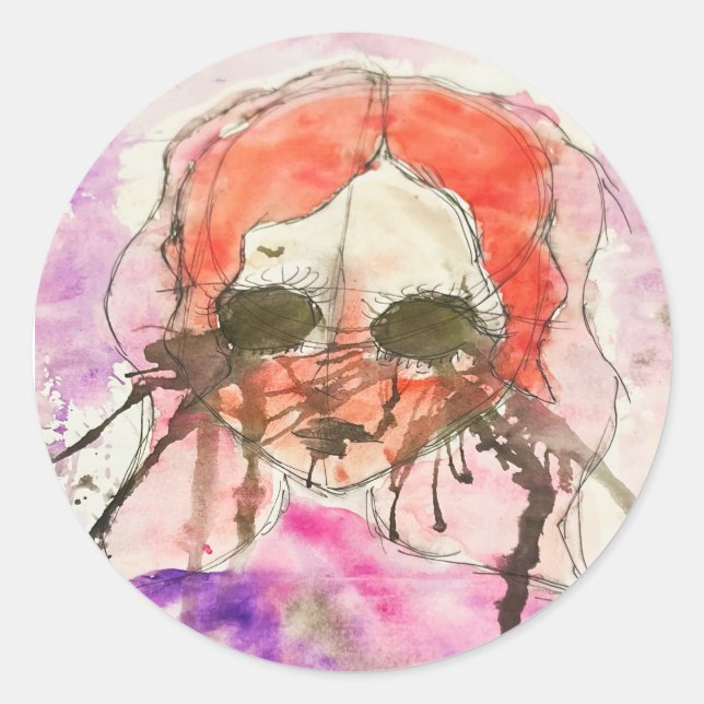 Oeuvre de Katie #2 - Sticker rond (Devant)