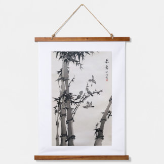 Oeuvre en encre de bambou Imprimer Tapisserie d'ar