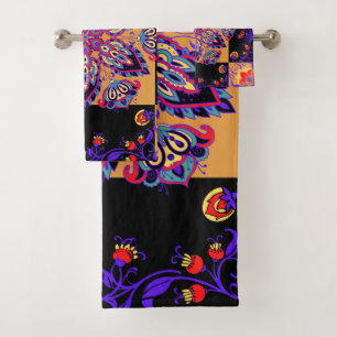 Oeuvre graphique violette et noire, Violet Nature