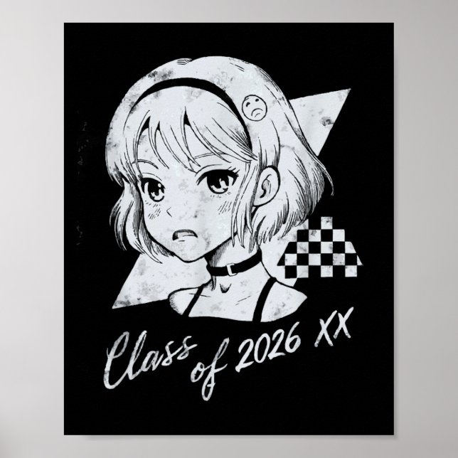 Of Class Graduate Goth Anime Poster (Vorne)