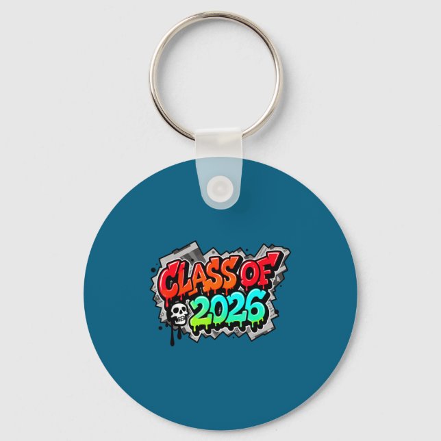 Of Class Graduation Graffiti Streetwear Drip Schlüsselanhänger (Vorderseite)
