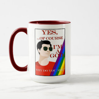 Of Course I'm a God Retro Vintage Gay Pride Male  Tasse